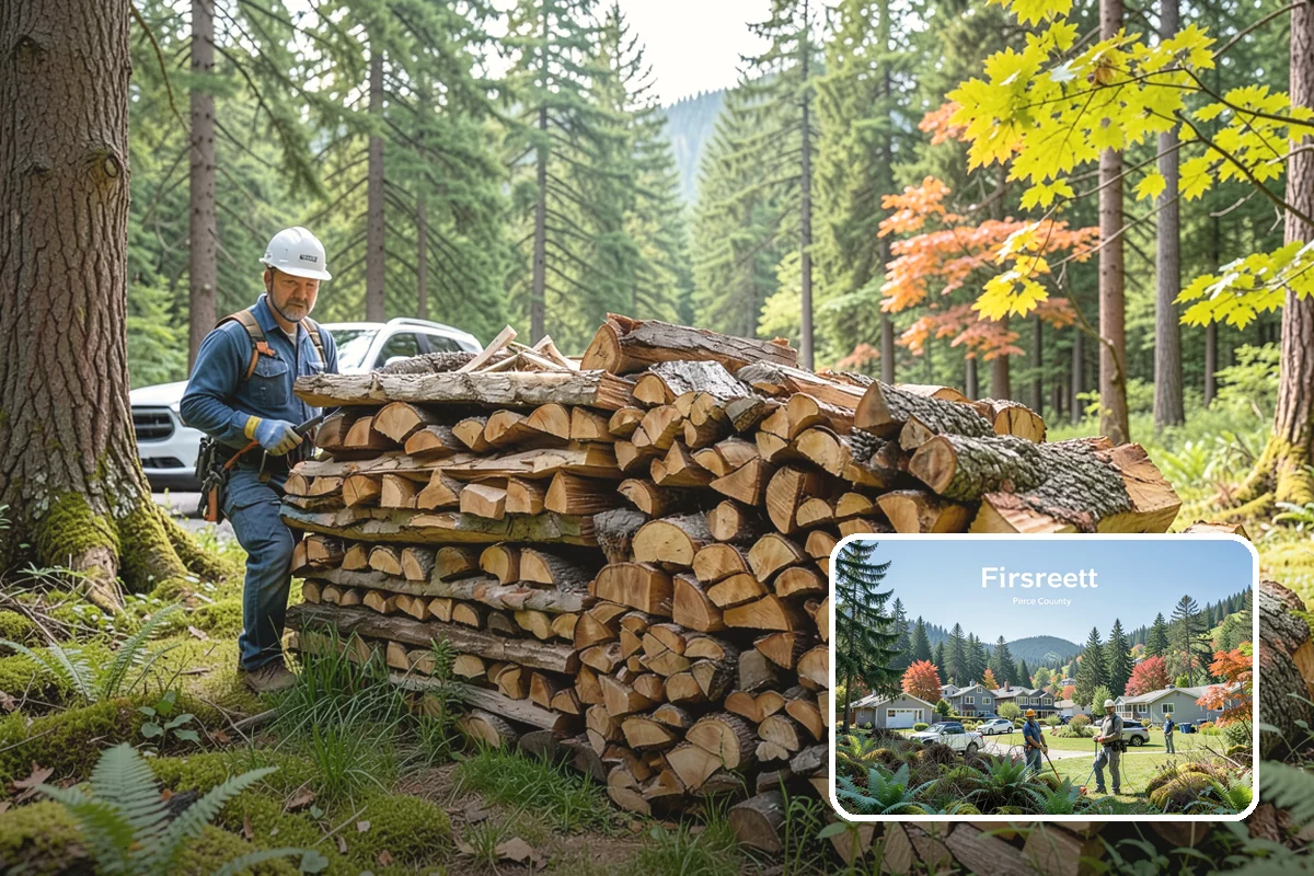 Cabin Firewood in Fircrest, Pierce County, WA - Delivered to remote and hard-to-reach properties