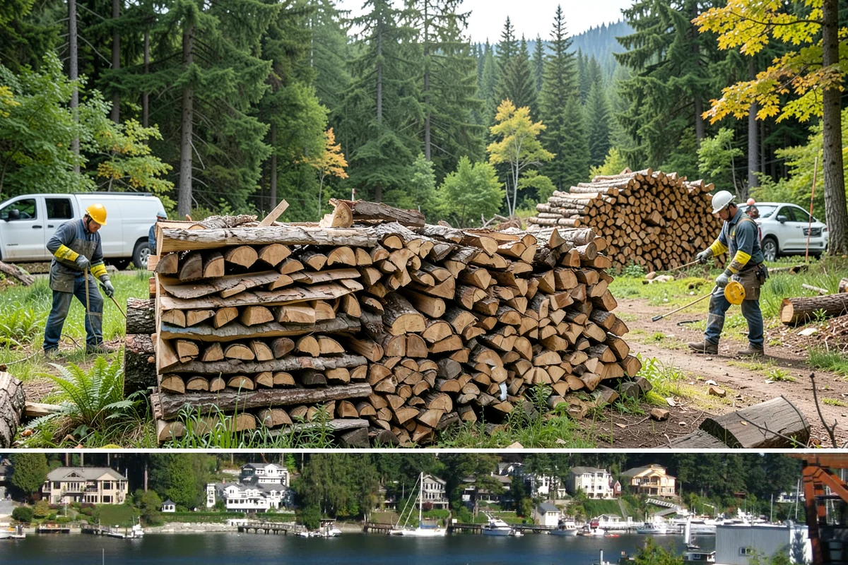 Cabin Firewood in Gig Harbor, Pierce County, WA - Stock the cabin in late summer and fall so it is fuel-ready before the wet winter months arrive.