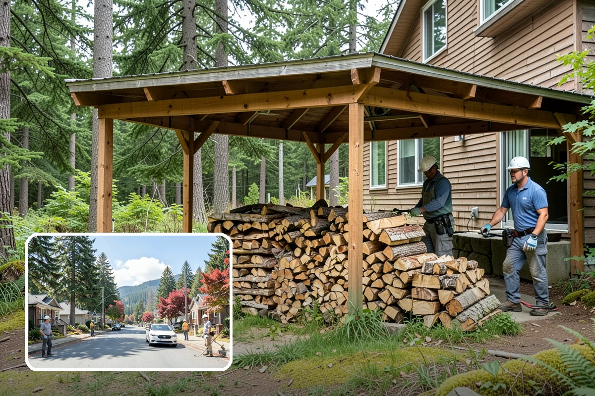 Cabin Firewood in Hunts Point, King County, WA - Delivered to remote and hard-to-reach properties
