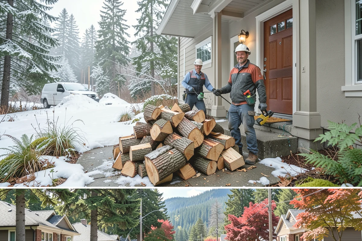 Cabin Firewood in Hunts Point, King County, WA - Stock the cabin in late summer and fall so it is fuel-ready before the wet winter months arrive.