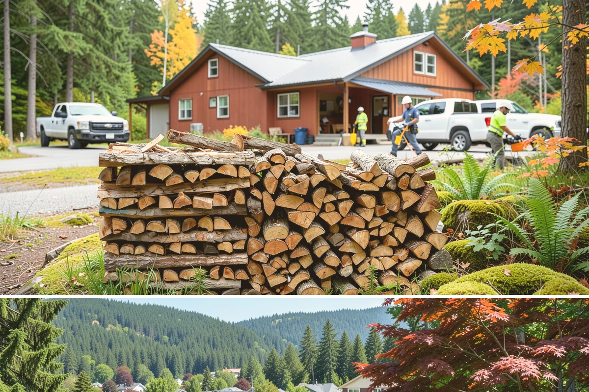Cabin Firewood in Index, Snohomish County, WA - Stock the cabin in late summer and fall so it is fuel-ready before the wet winter months arrive.