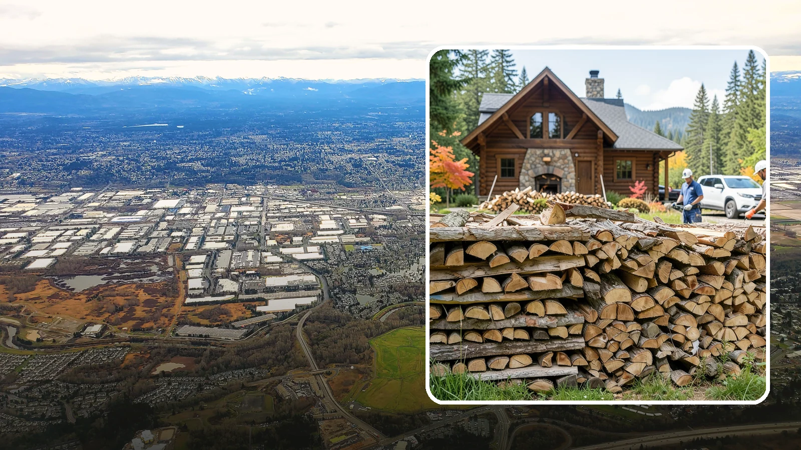 Cabin Firewood in Kent, King County, WA - Dependable firewood delivery for cabins and rural retreats across the Pacific Northwest.