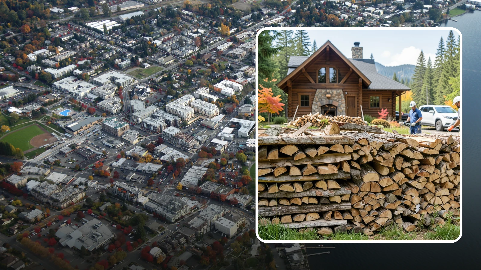 Cabin Firewood in Kirkland, King County, WA - Dependable firewood delivery for cabins and rural retreats across the Pacific Northwest.