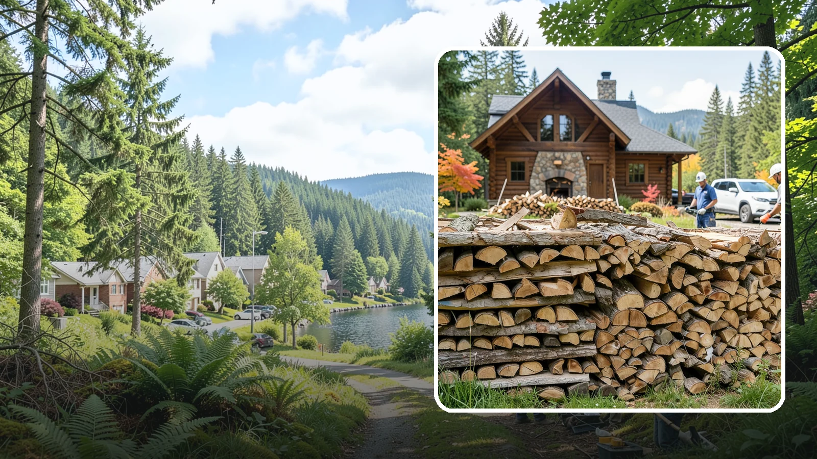 Cabin Firewood in Lake Forest Park, King County, WA - Dependable firewood delivery for cabins and rural retreats across the Pacific Northwest.