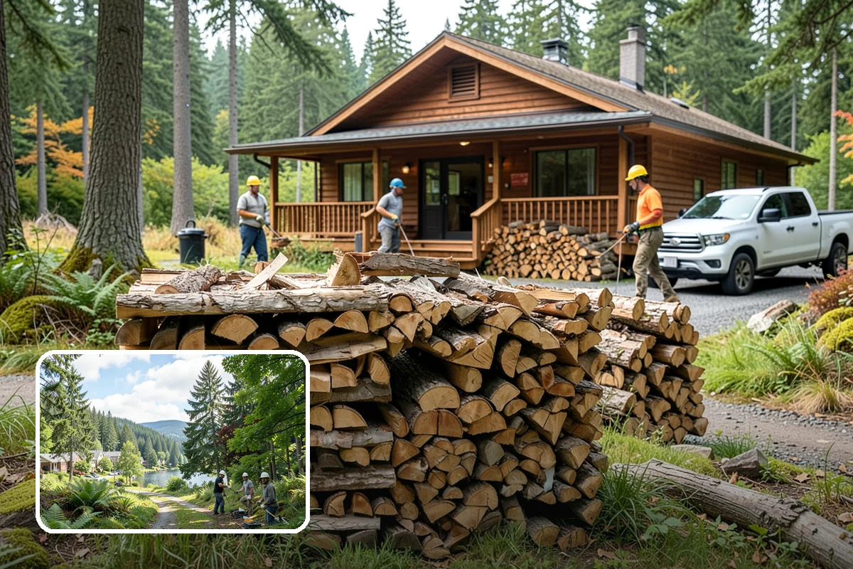 Cabin Firewood in Lake Forest Park, King County, WA - Delivered to remote and hard-to-reach properties