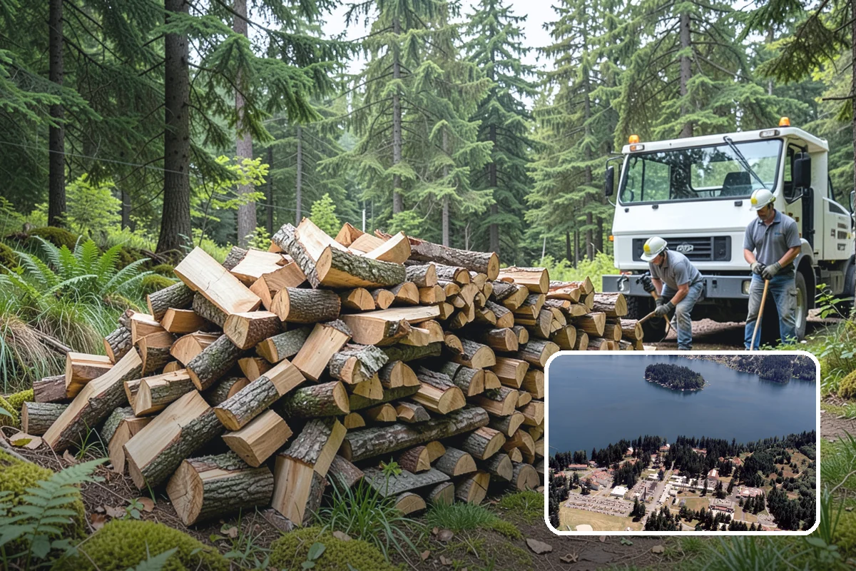 Cabin Firewood in Lakewood, Pierce County, WA - Delivered to remote and hard-to-reach properties