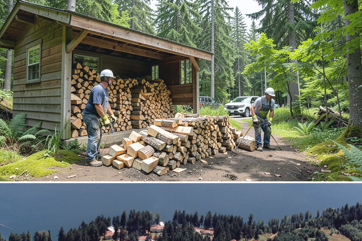 Cabin Firewood in Lakewood, Pierce County, WA - Stock the cabin in late summer and fall so it is fuel-ready before the wet winter months arrive.