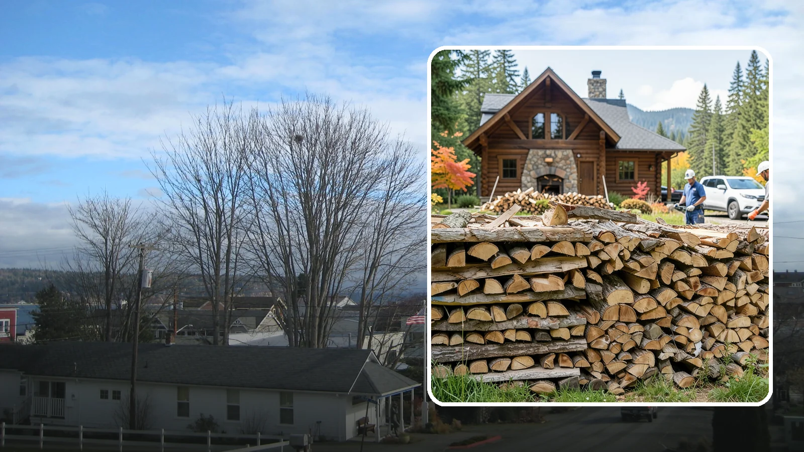 Cabin Firewood in Langley, Island County, WA - Dependable firewood delivery for cabins and rural retreats across the Pacific Northwest.