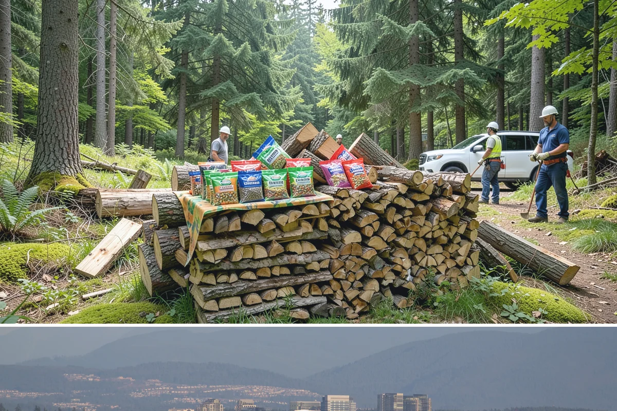 Cabin Firewood in Medina, King County, WA - Stock the cabin in late summer and fall so it is fuel-ready before the wet winter months arrive.