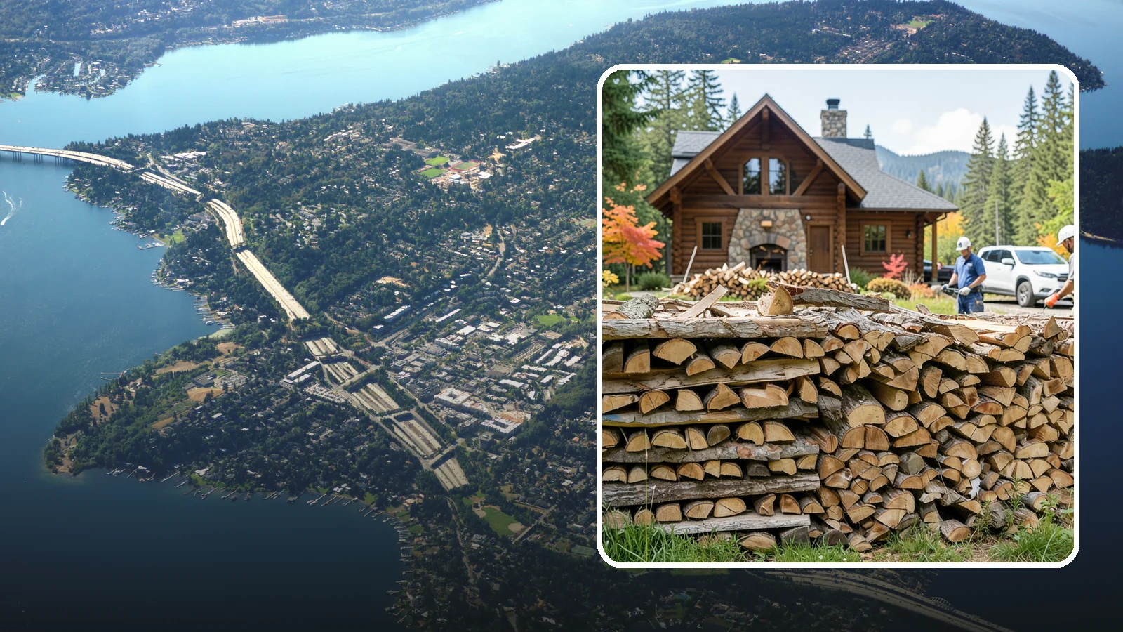 Cabin Firewood in Mercer Island, King County, WA - Dependable firewood delivery for cabins and rural retreats across the Pacific Northwest.