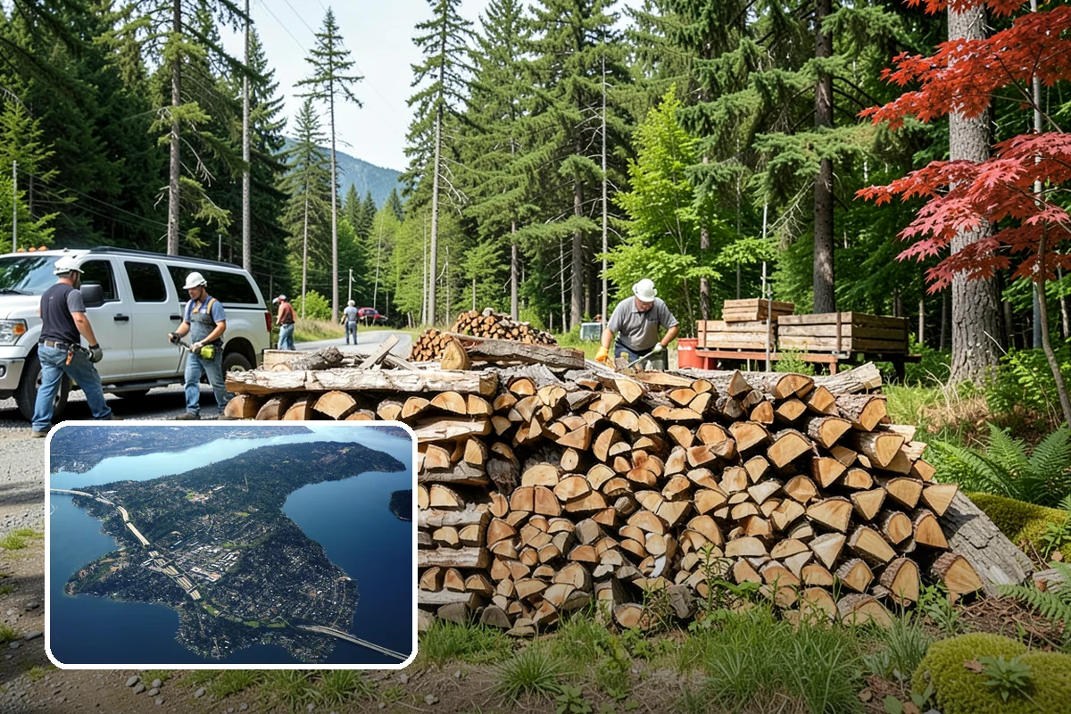 Cabin Firewood in Mercer Island, King County, WA - Delivered to remote and hard-to-reach properties