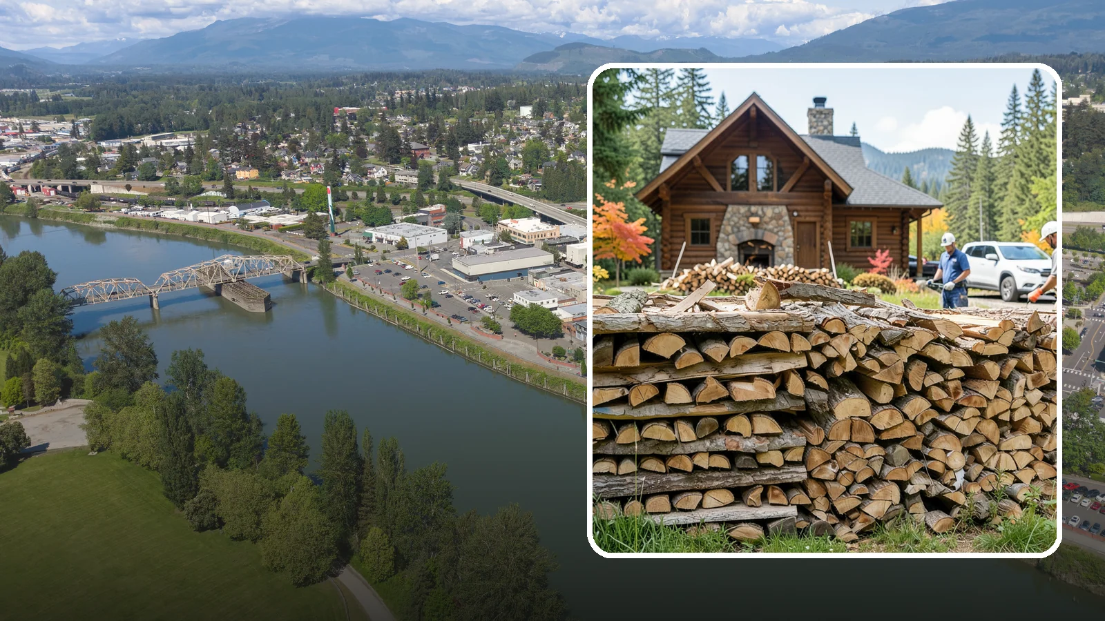 Cabin Firewood in Mount Vernon, Skagit County, WA - Dependable firewood delivery for cabins and rural retreats across the Pacific Northwest.