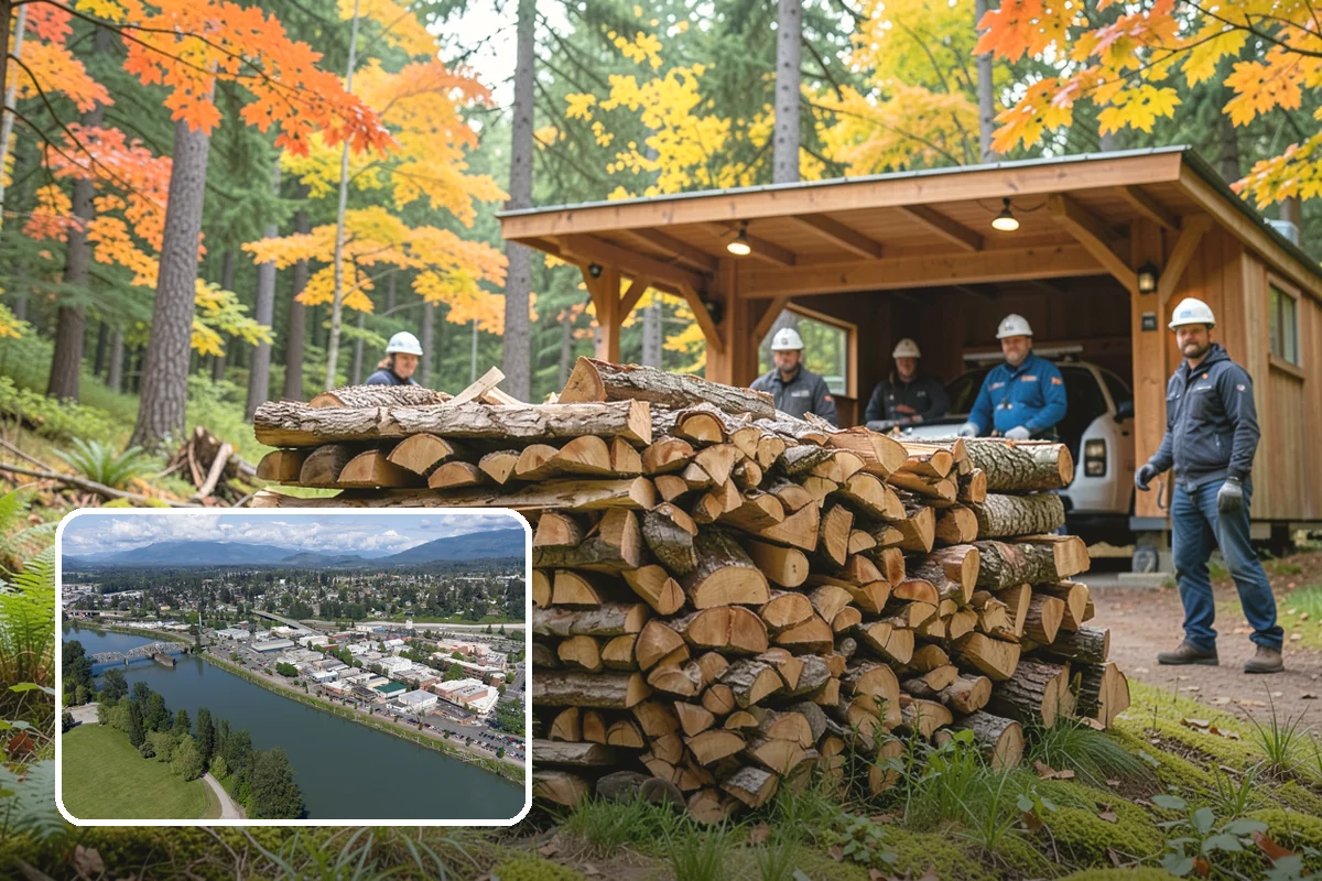 Cabin Firewood in Mount Vernon, Skagit County, WA - Delivered to remote and hard-to-reach properties