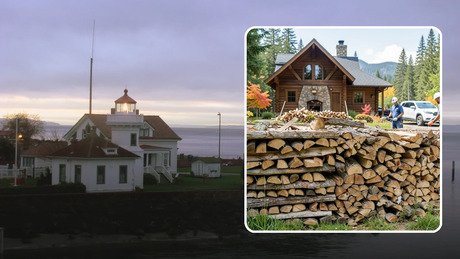 Cabin Firewood in Mukilteo, Snohomish County, WA - Dependable firewood delivery for cabins and rural retreats across the Pacific Northwest.