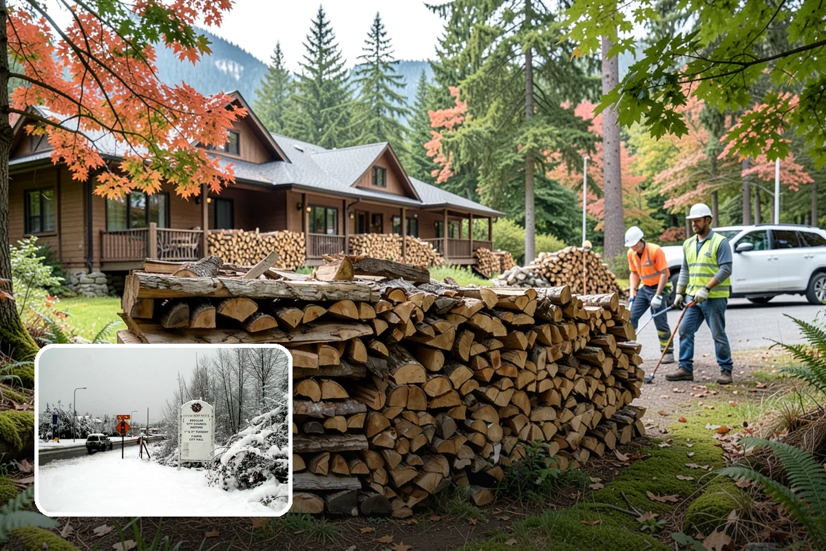 Cabin Firewood in Newcastle, King County, WA - Delivered to remote and hard-to-reach properties