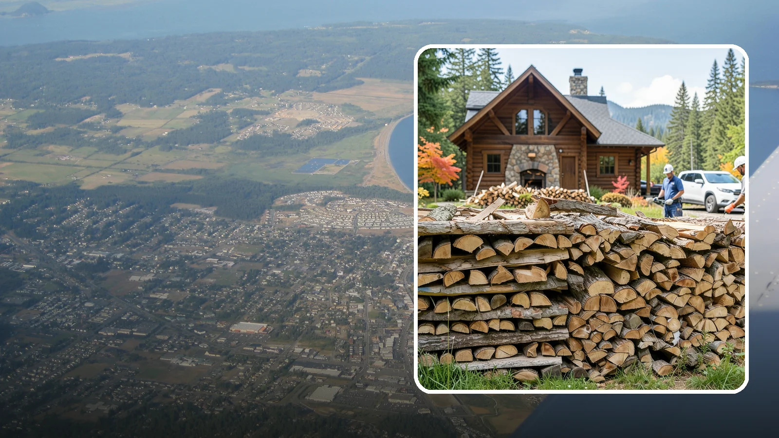 Cabin Firewood in Oak Harbor, Island County, WA - Dependable firewood delivery for cabins and rural retreats across the Pacific Northwest.
