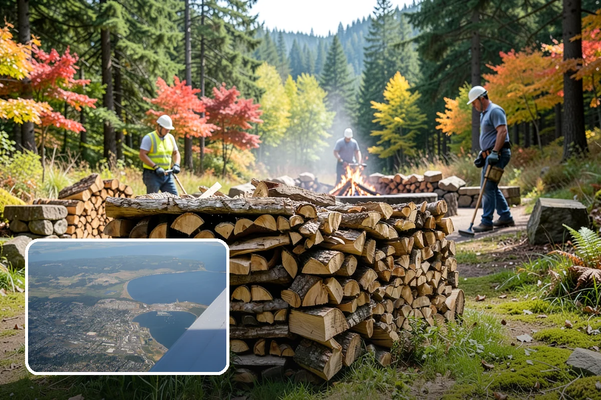 Cabin Firewood in Oak Harbor, Island County, WA - Delivered to remote and hard-to-reach properties