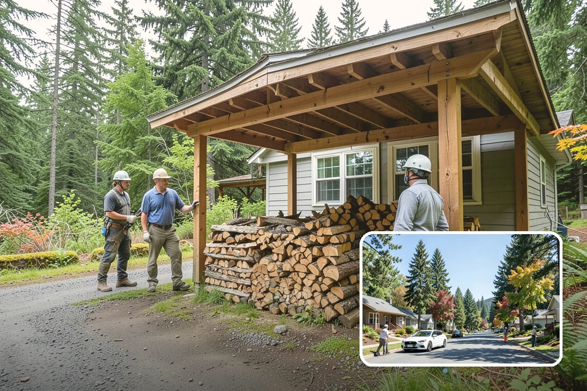 Cabin Firewood in Orting, Pierce County, WA - Delivered to remote and hard-to-reach properties
