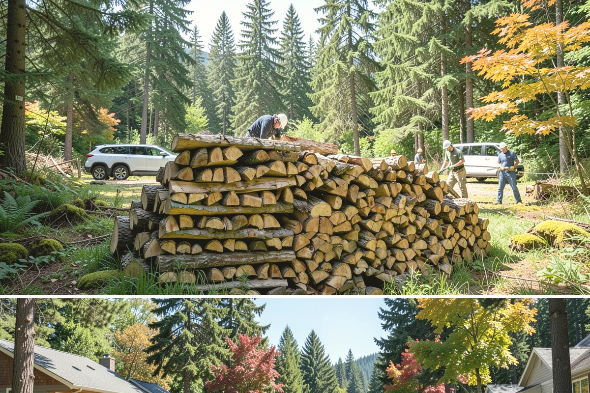 Cabin Firewood in Orting, Pierce County, WA - Stock the cabin in late summer and fall so it is fuel-ready before the wet winter months arrive.