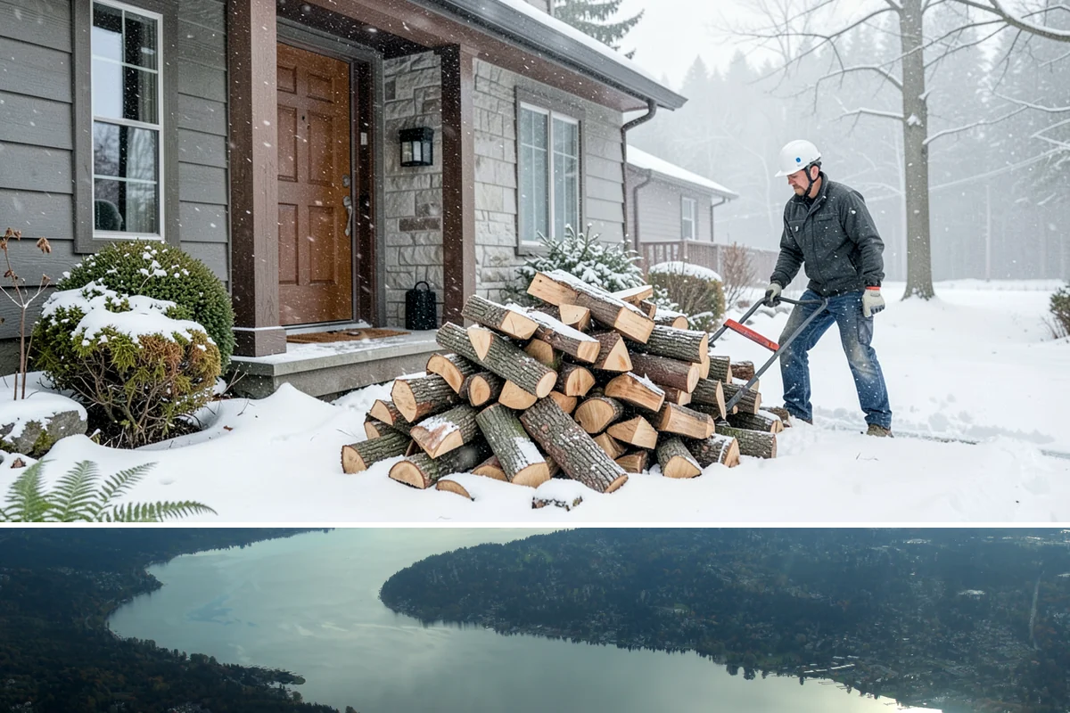 Cabin Firewood in Sammamish, King County, WA - Stock the cabin in late summer and fall so it is fuel-ready before the wet winter months arrive.