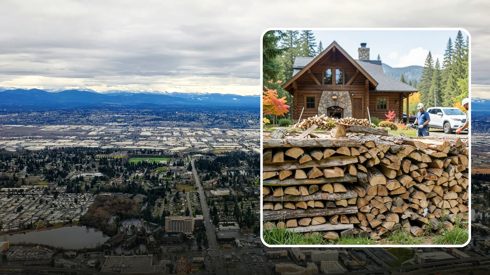Cabin Firewood in SeaTac, WA - Dependable firewood delivery for cabins and rural retreats across the Pacific Northwest.