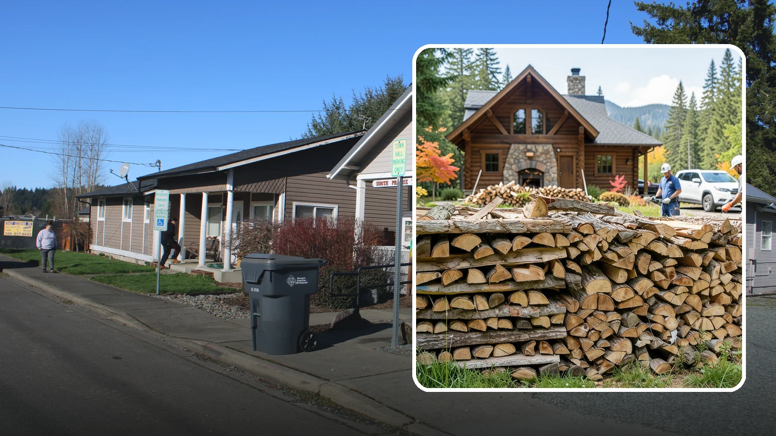 Cabin Firewood in South Prairie, Pierce County, WA - Dependable firewood delivery for cabins and rural retreats across the Pacific Northwest.