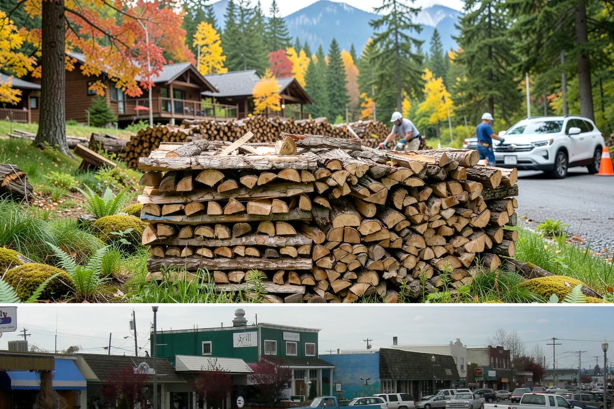 Cabin Firewood in Stanwood, Snohomish County, WA - Stock the cabin in late summer and fall so it is fuel-ready before the wet winter months arrive.
