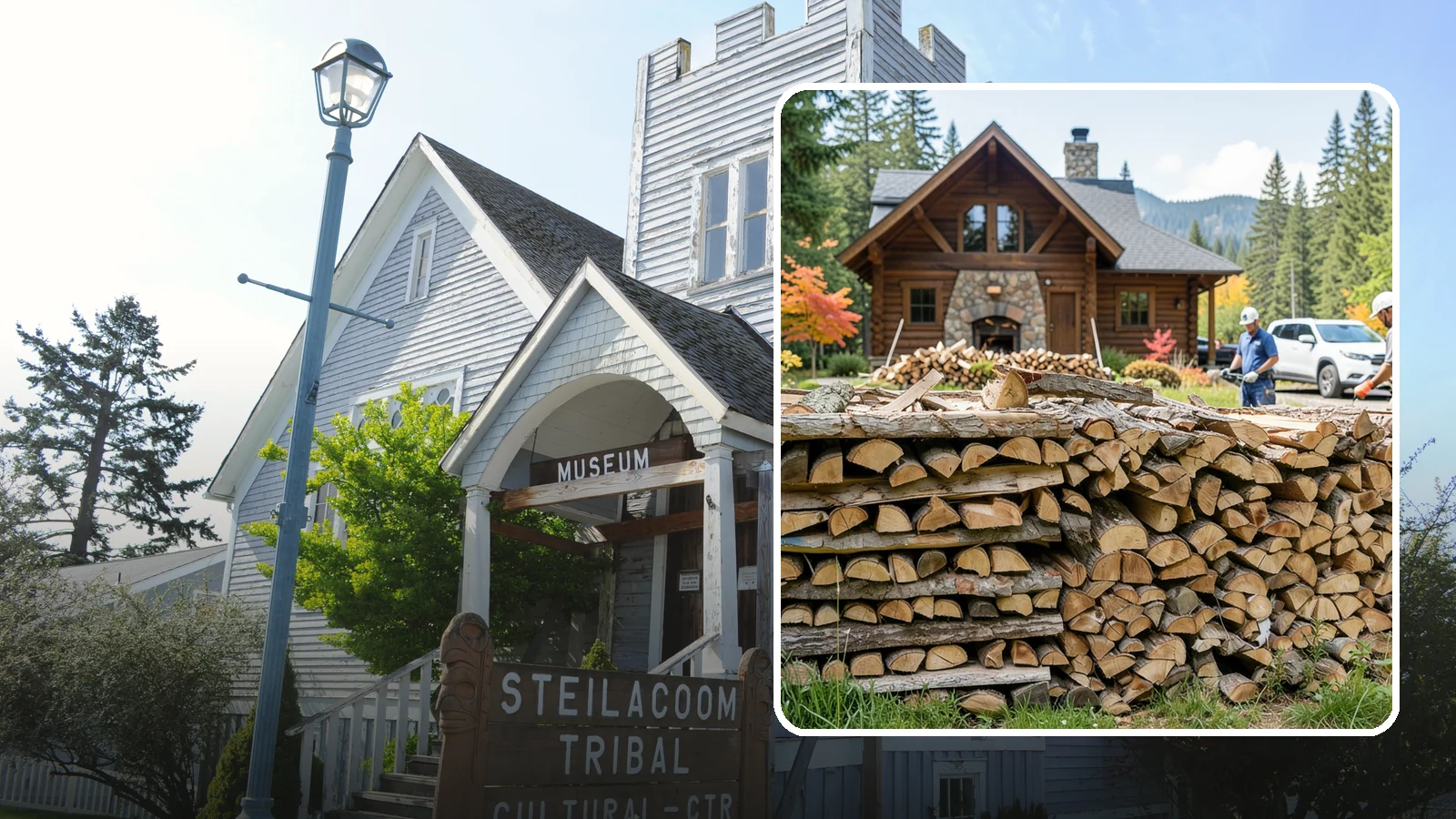 Cabin Firewood in Steilacoom, Pierce County, WA - Dependable firewood delivery for cabins and rural retreats across the Pacific Northwest.