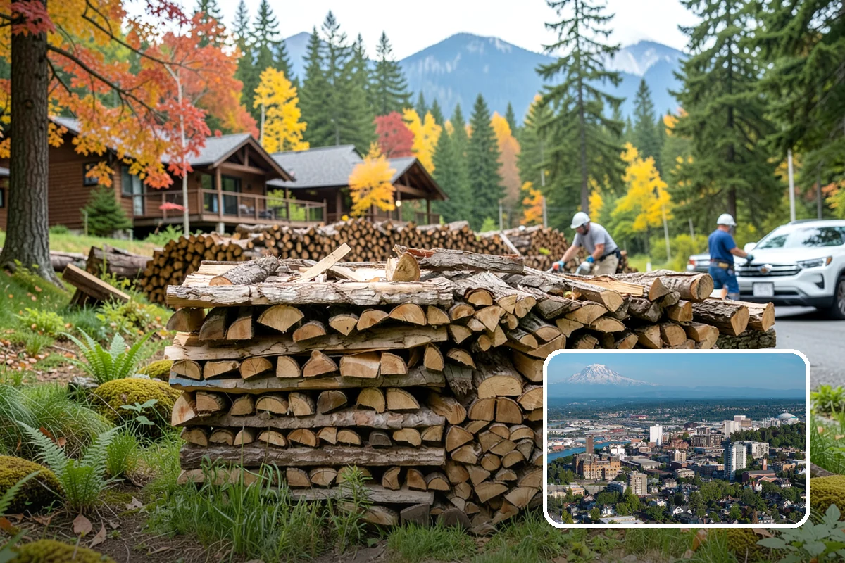 Cabin Firewood in Tacoma, Pierce County, WA - Delivered to remote and hard-to-reach properties