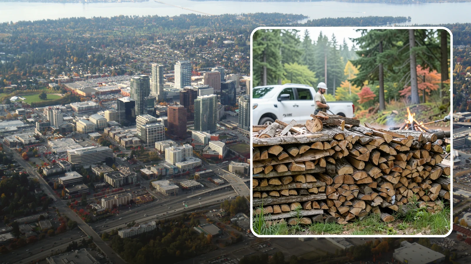 Campfire Wood in Bellevue, King County, WA - Firewood cut and split for easy-lighting, sociable campfires at sites across the region.