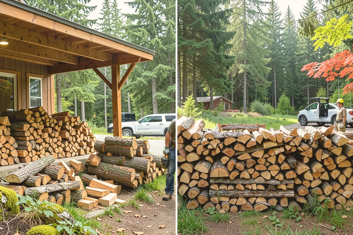 Campfire Wood in Bellevue, King County, WA - Confirm the volume and piece size you want