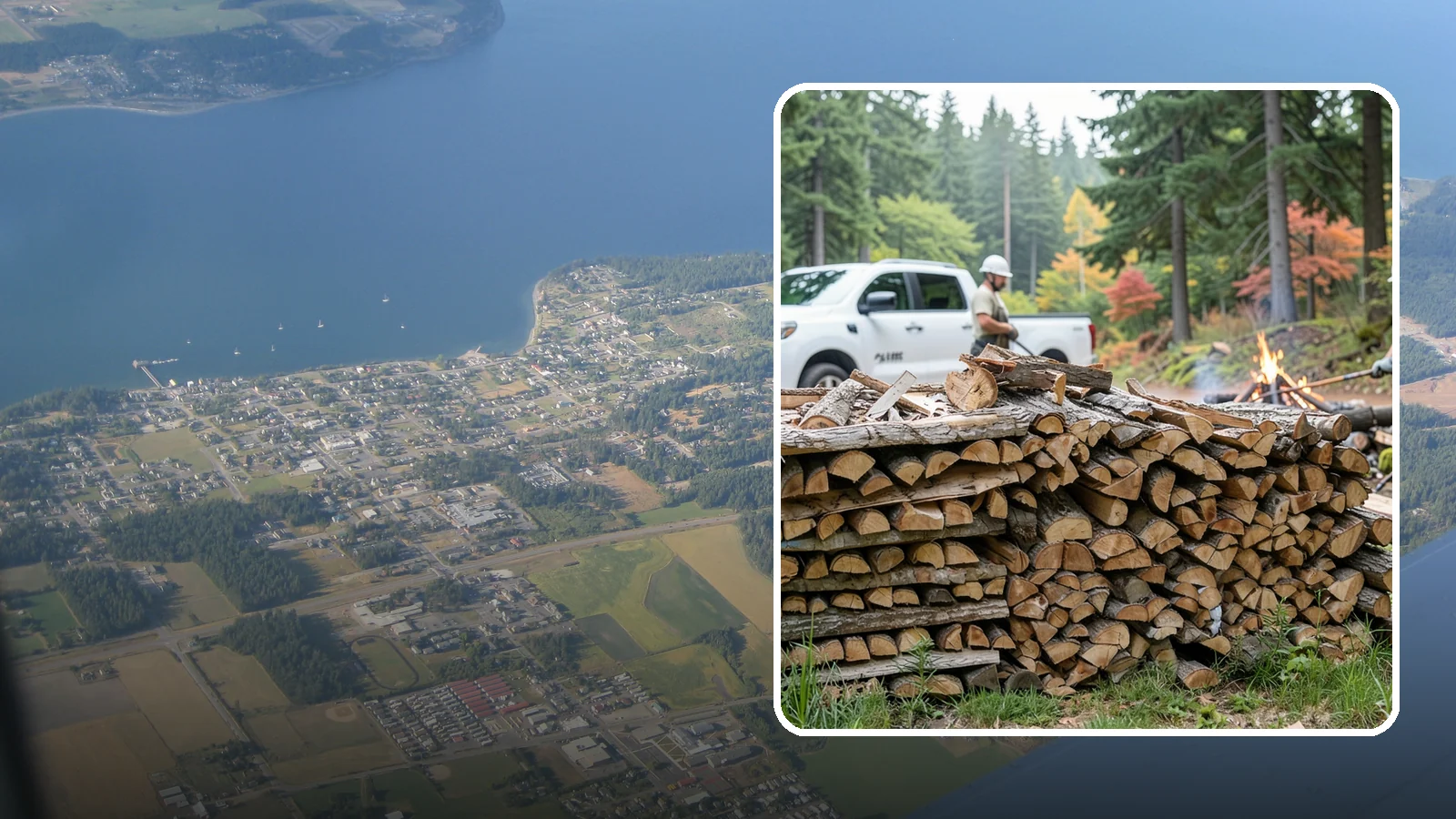Campfire Wood in Coupeville, Island County, WA - Firewood cut and split for easy-lighting, sociable campfires at sites across the region.