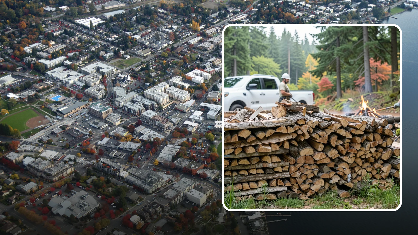 Campfire Wood in Kirkland, King County, WA - Firewood cut and split for easy-lighting, sociable campfires at sites across the region.
