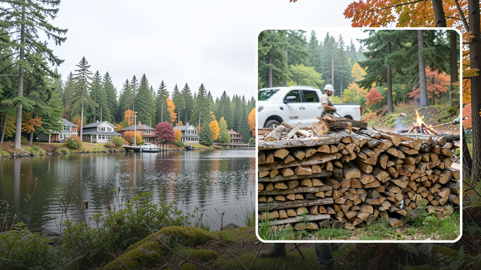 Campfire Wood in La Conner, Skagit County, WA - Firewood cut and split for easy-lighting, sociable campfires at sites across the region.
