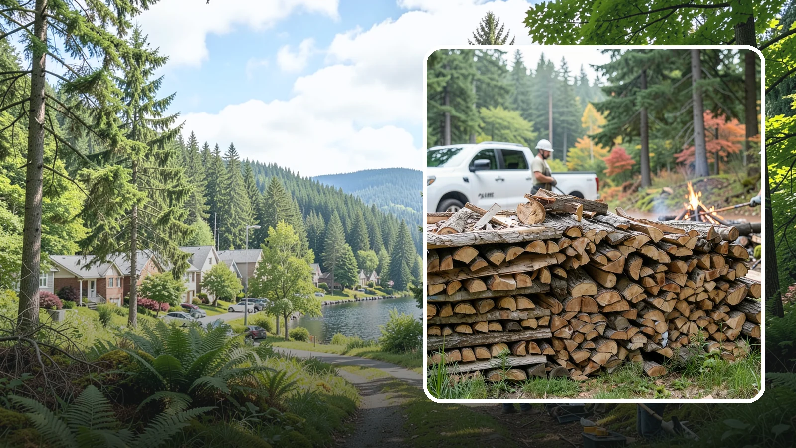 Campfire Wood in Lake Forest Park, King County, WA - Firewood cut and split for easy-lighting, sociable campfires at sites across the region.