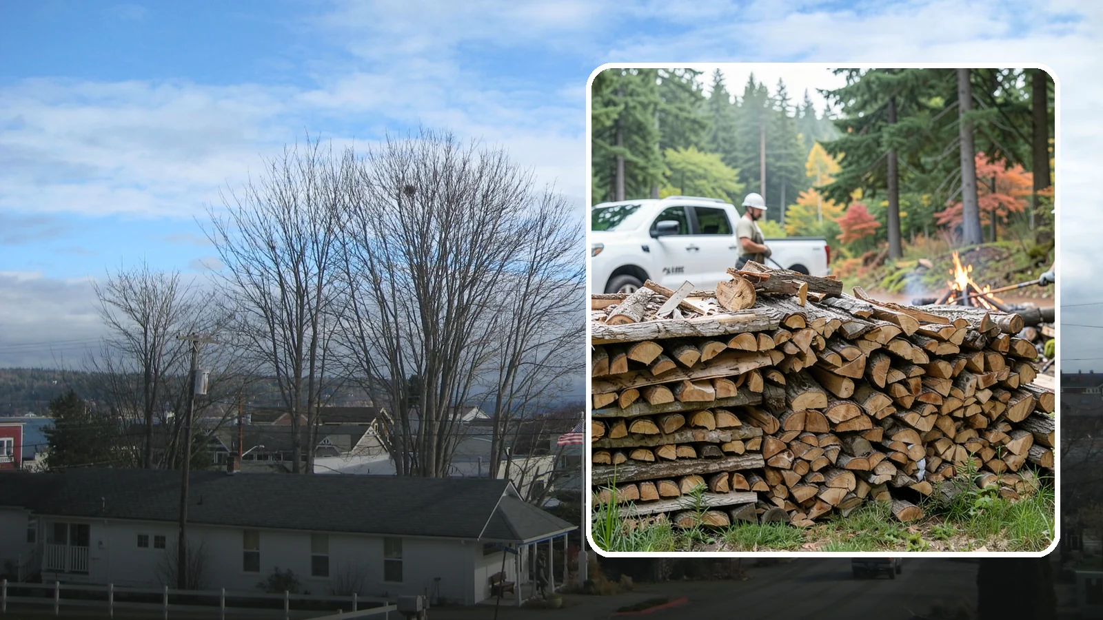 Campfire Wood in Langley, Island County, WA - Firewood cut and split for easy-lighting, sociable campfires at sites across the region.