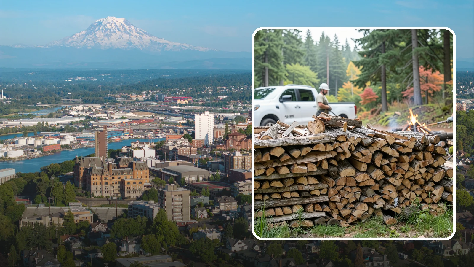 Campfire Wood in Tacoma, Pierce County, WA - Firewood cut and split for easy-lighting, sociable campfires at sites across the region.