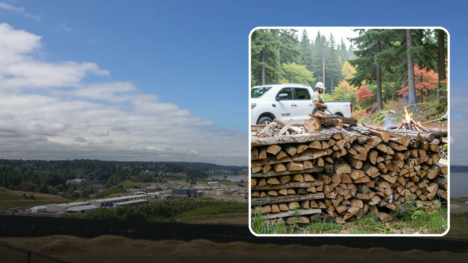 Campfire Wood in University Place, Pierce County, WA - Firewood cut and split for easy-lighting, sociable campfires at sites across the region.