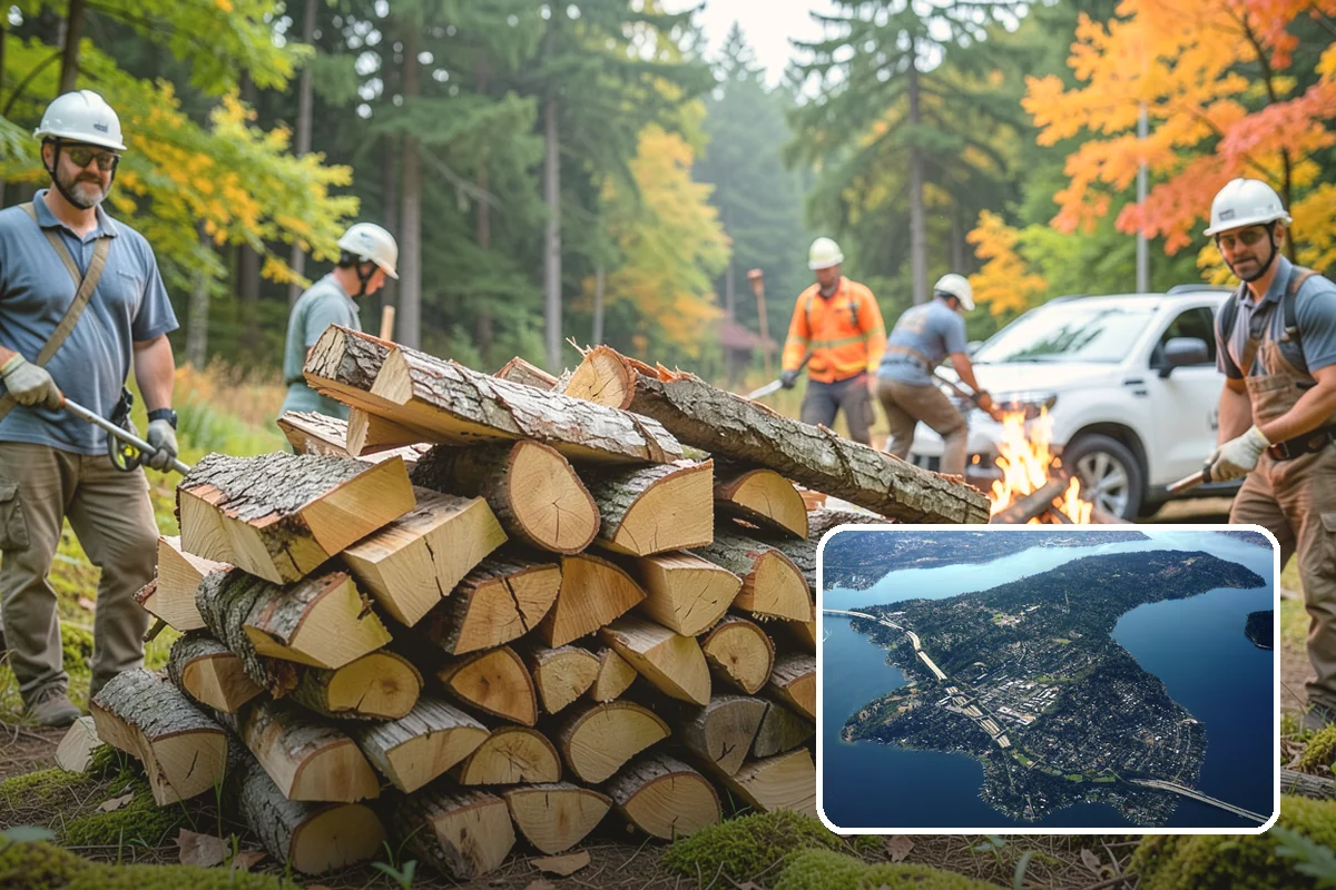 Camping Firewood in Mercer Island, King County, WA - Lights quickly even in damp PNW conditions