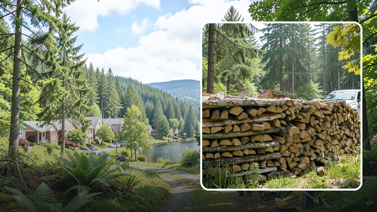 Commercial Firewood Supply in Lake Forest Park, King County, WA - We provide reliable, high-volume firewood supply to businesses that need consistent quality and dependable delivery schedules.