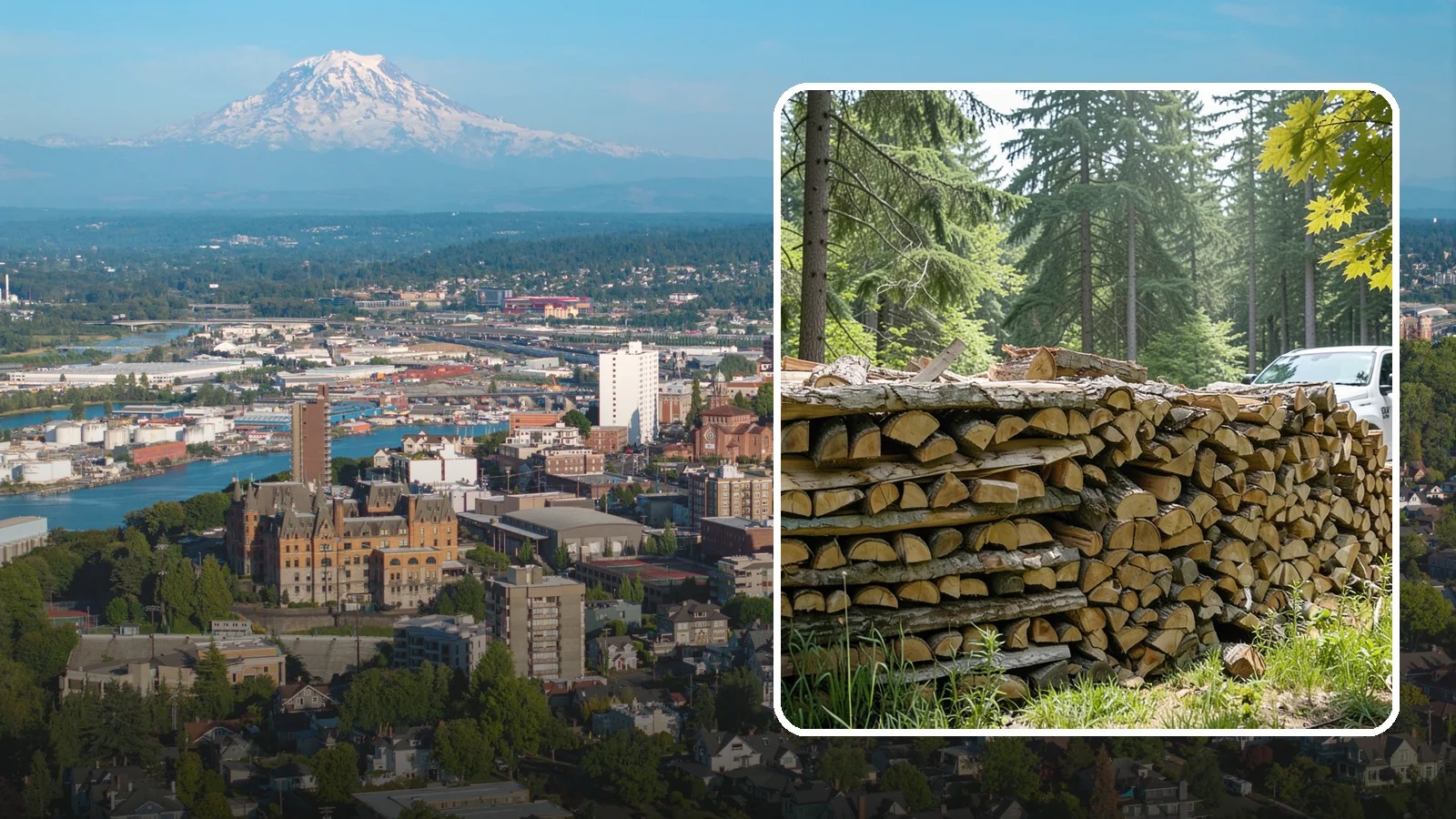 Commercial Firewood Supply in Tacoma, Pierce County, WA - We provide reliable, high-volume firewood supply to businesses that need consistent quality and dependable delivery schedules.