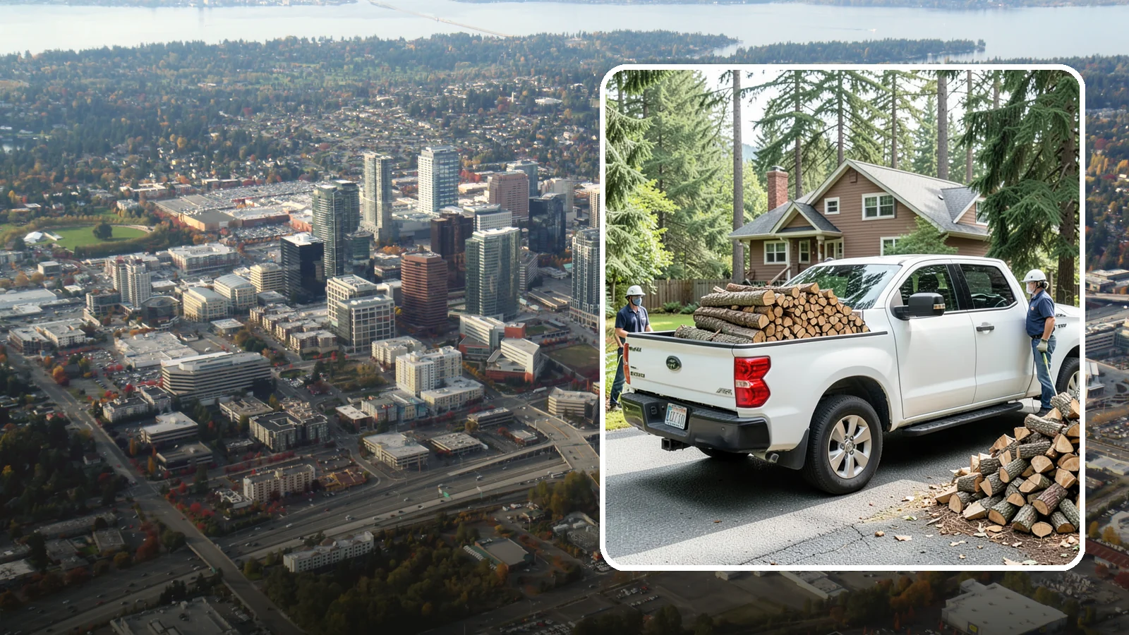 Contactless Delivery in Bellevue, King County, WA - Firewood dropped at a pre-arranged spot with no in-person contact required.