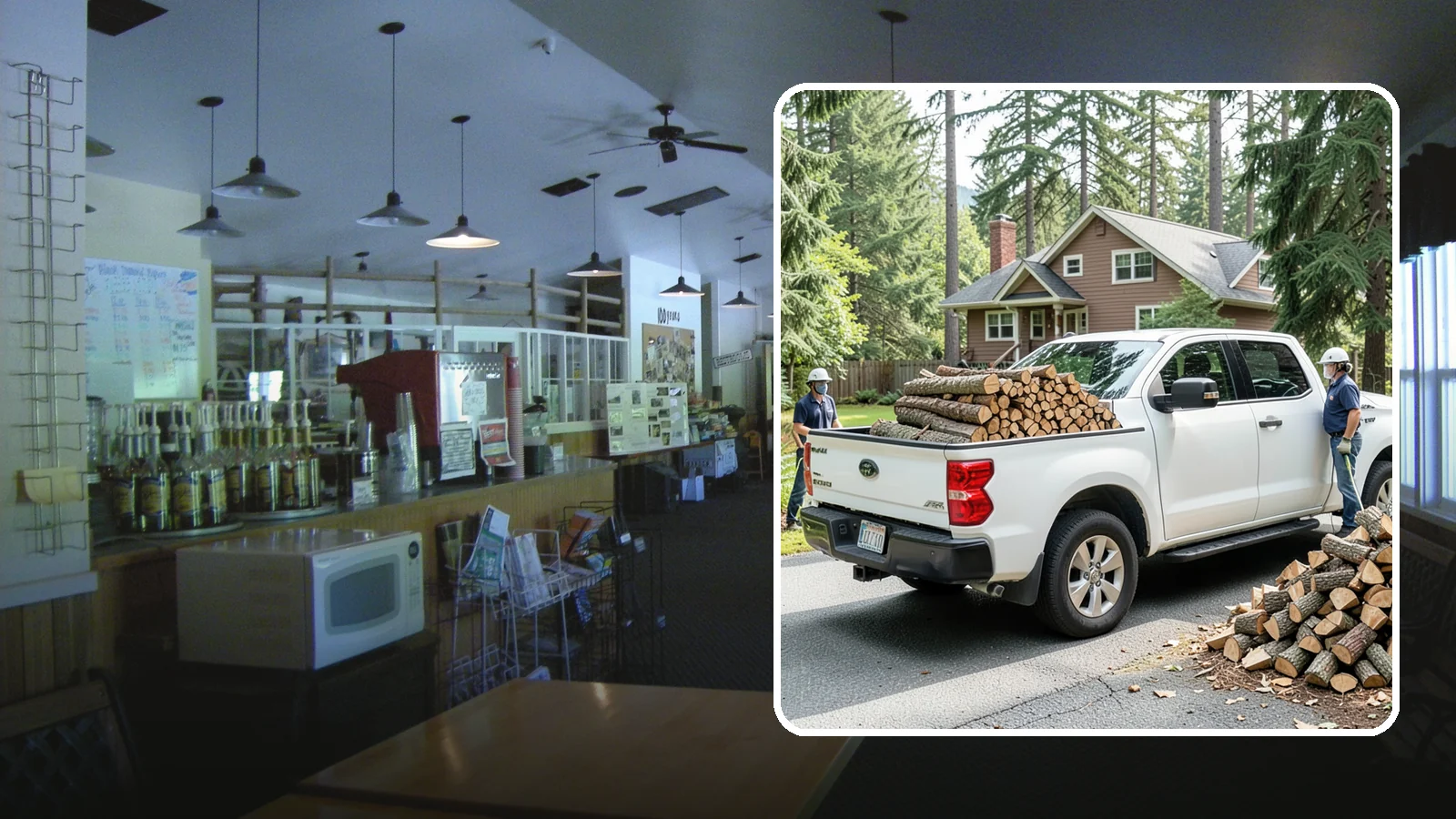 Contactless Delivery in Black Diamond, King County, WA - Firewood dropped at a pre-arranged spot with no in-person contact required.