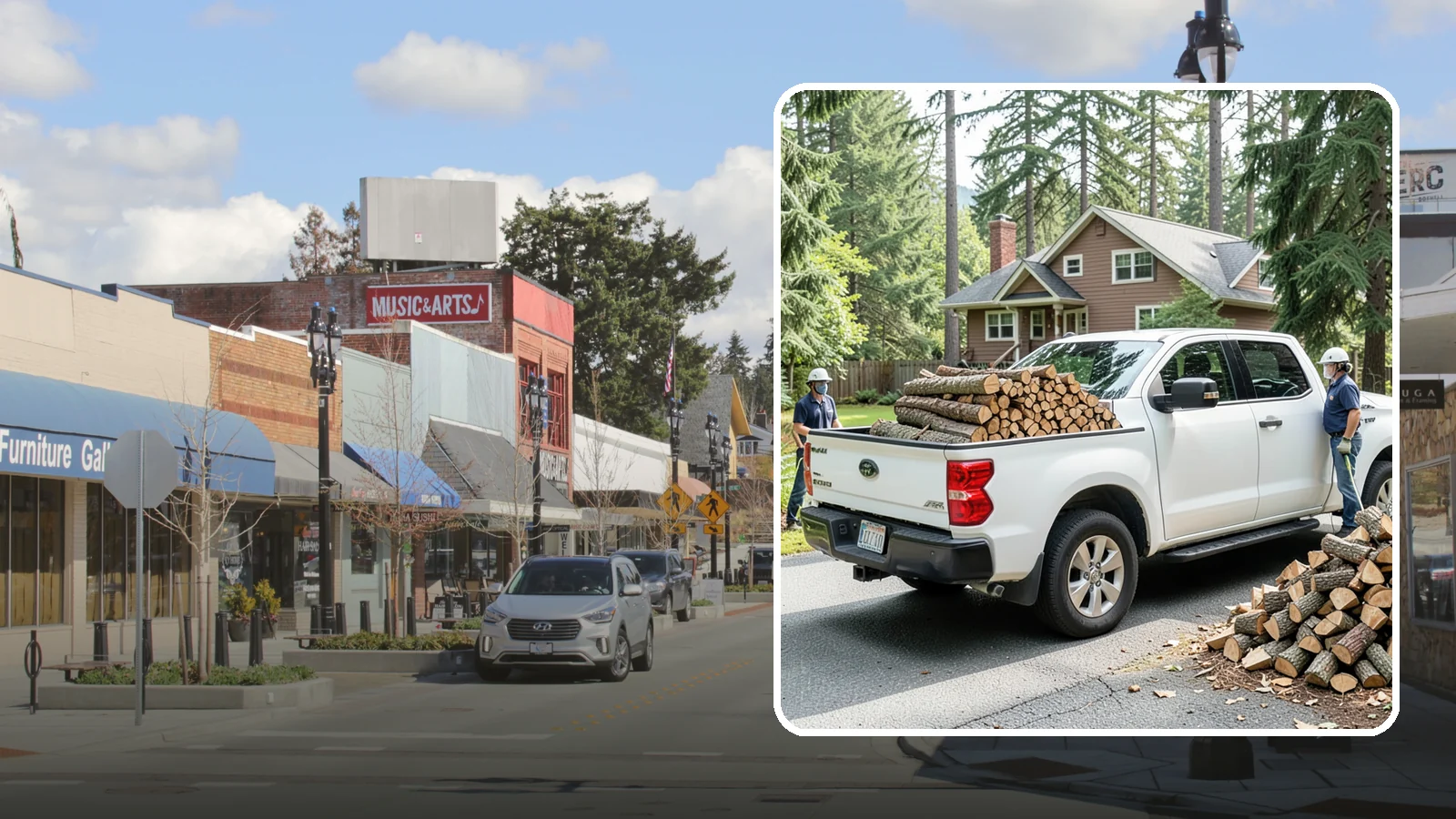 Contactless Delivery in Bothell, King County, WA - Firewood dropped at a pre-arranged spot with no in-person contact required.