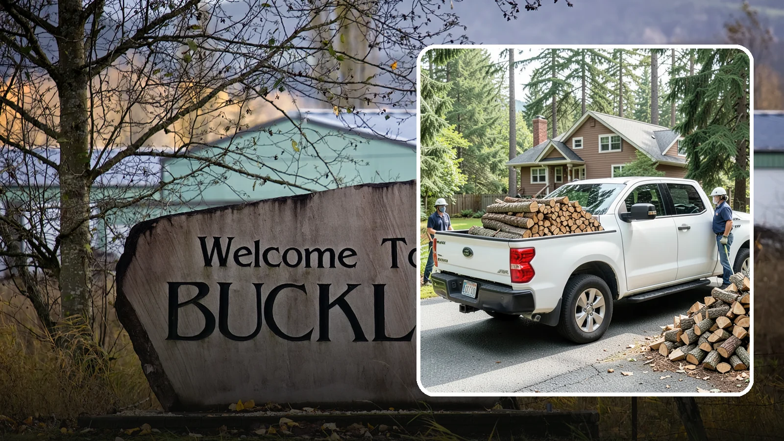 Contactless Delivery in Buckley, Pierce County, WA - Firewood dropped at a pre-arranged spot with no in-person contact required.