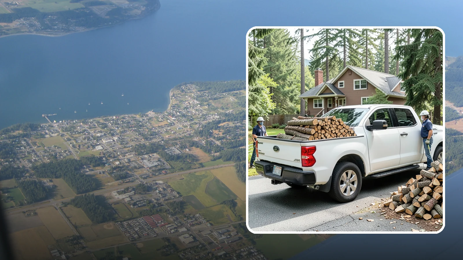 Contactless Delivery in Coupeville, Island County, WA - Firewood dropped at a pre-arranged spot with no in-person contact required.