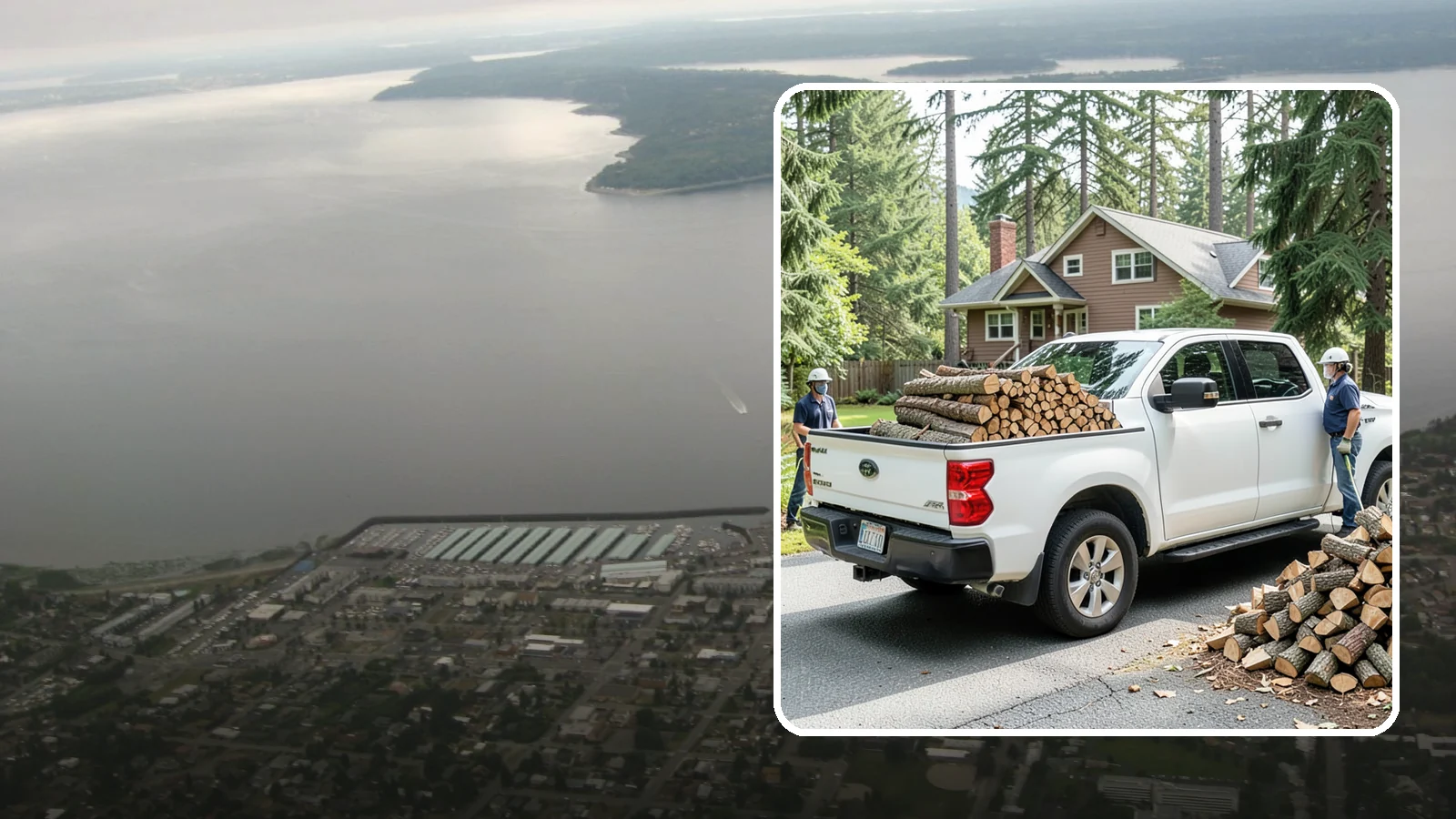 Contactless Delivery in Des Moines, King County, WA - Firewood dropped at a pre-arranged spot with no in-person contact required.