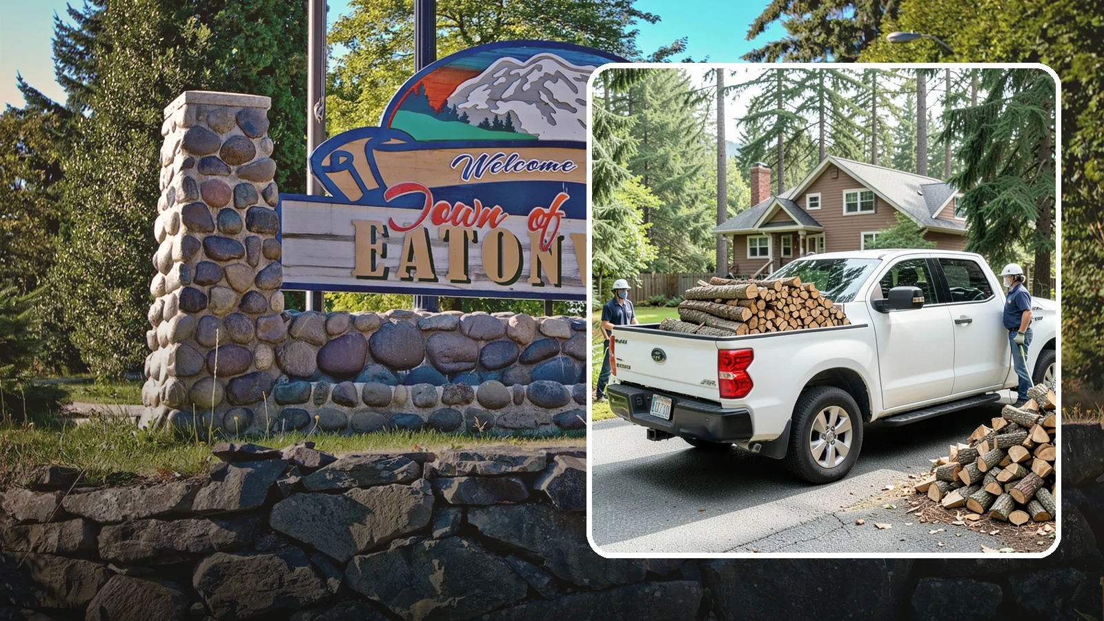 Contactless Delivery in Eatonville, Pierce County, WA - Firewood dropped at a pre-arranged spot with no in-person contact required.