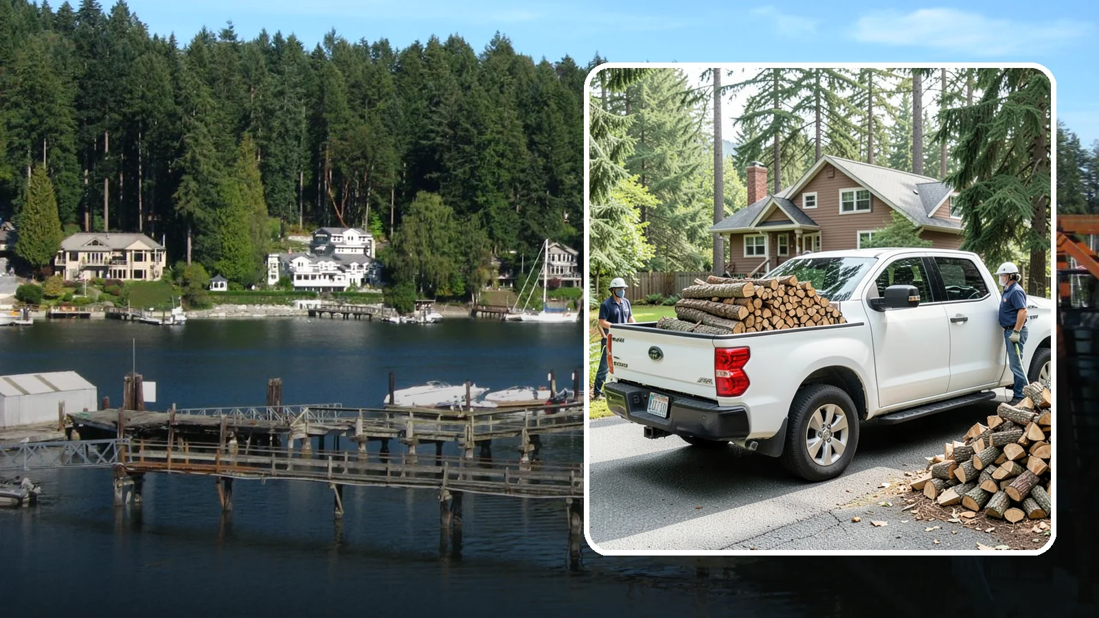 Contactless Delivery in Gig Harbor, Pierce County, WA - Firewood dropped at a pre-arranged spot with no in-person contact required.