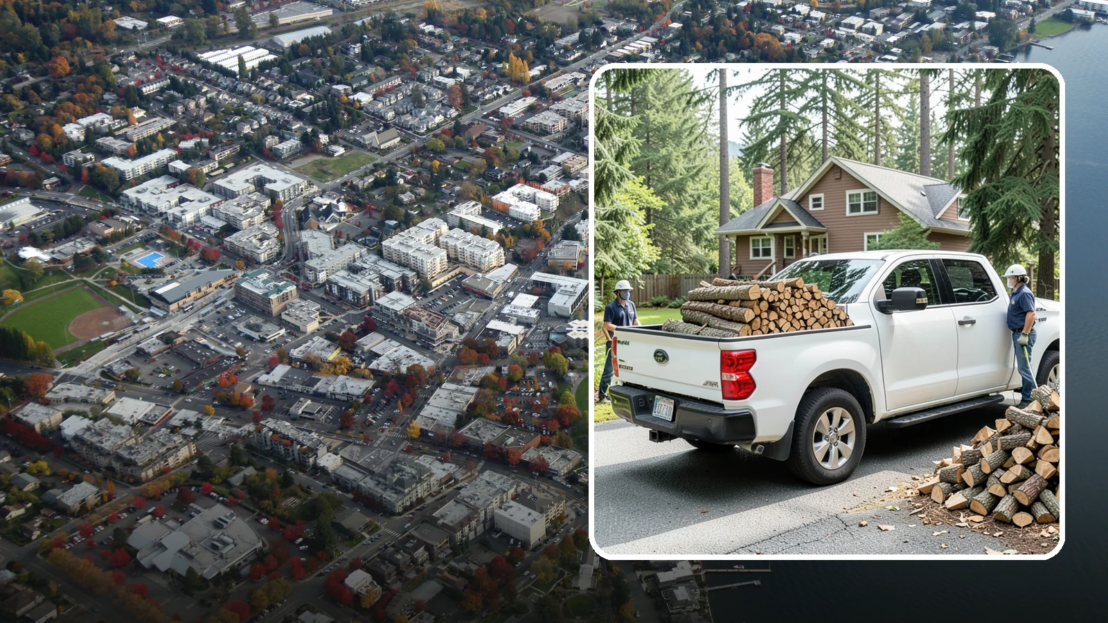 Contactless Delivery in Kirkland, King County, WA - Firewood dropped at a pre-arranged spot with no in-person contact required.
